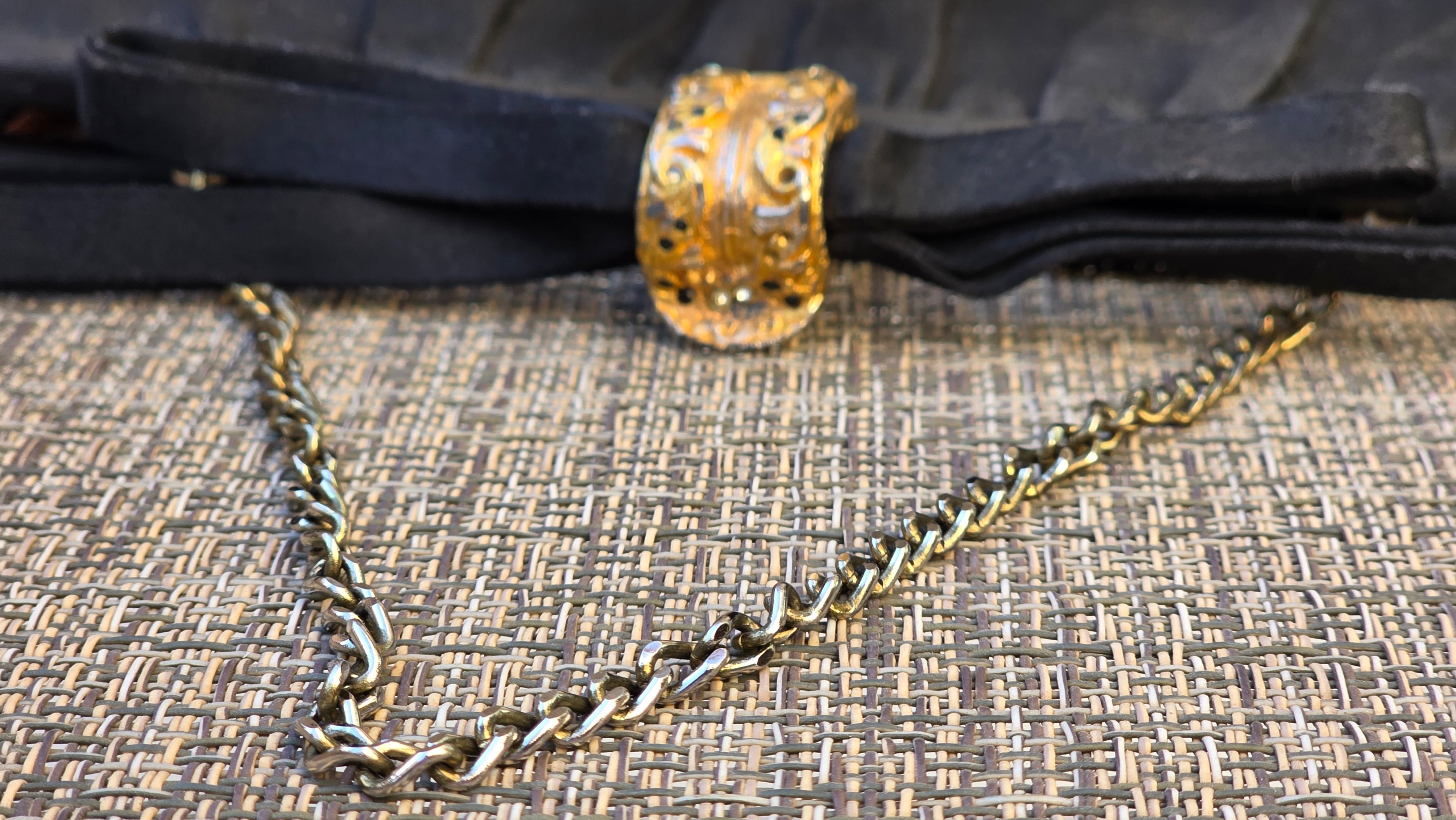 Vintage Astor Lew Black Evening Clutch – Bow Detail & Gold Clasp – Made in USA