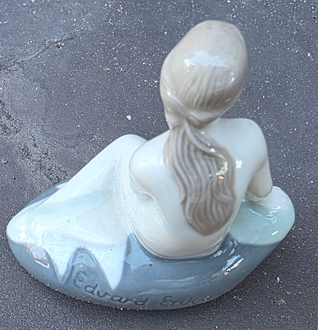 Vintage Edward Eriksen Danish Porcelain Nude Figure – Signed Scandinavian Art Sculpture