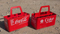 Vintage Coca-Cola Red Plastic Bottle Carrier – 8 Bottle 16oz Coke Crate (1970s) set of 2