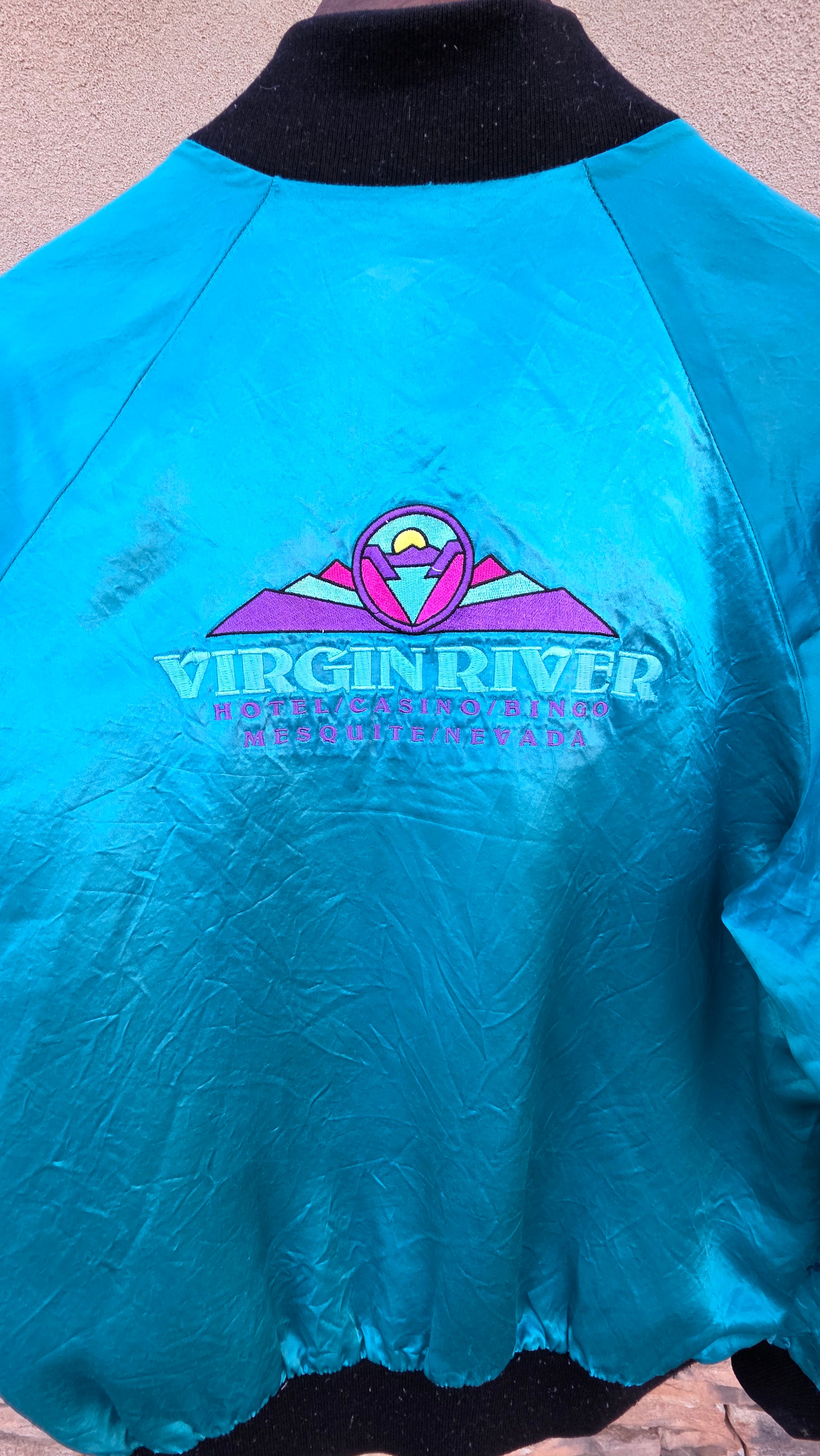 Vintage Virgin River Casino Bomber Jacket – Made in USA – Size M