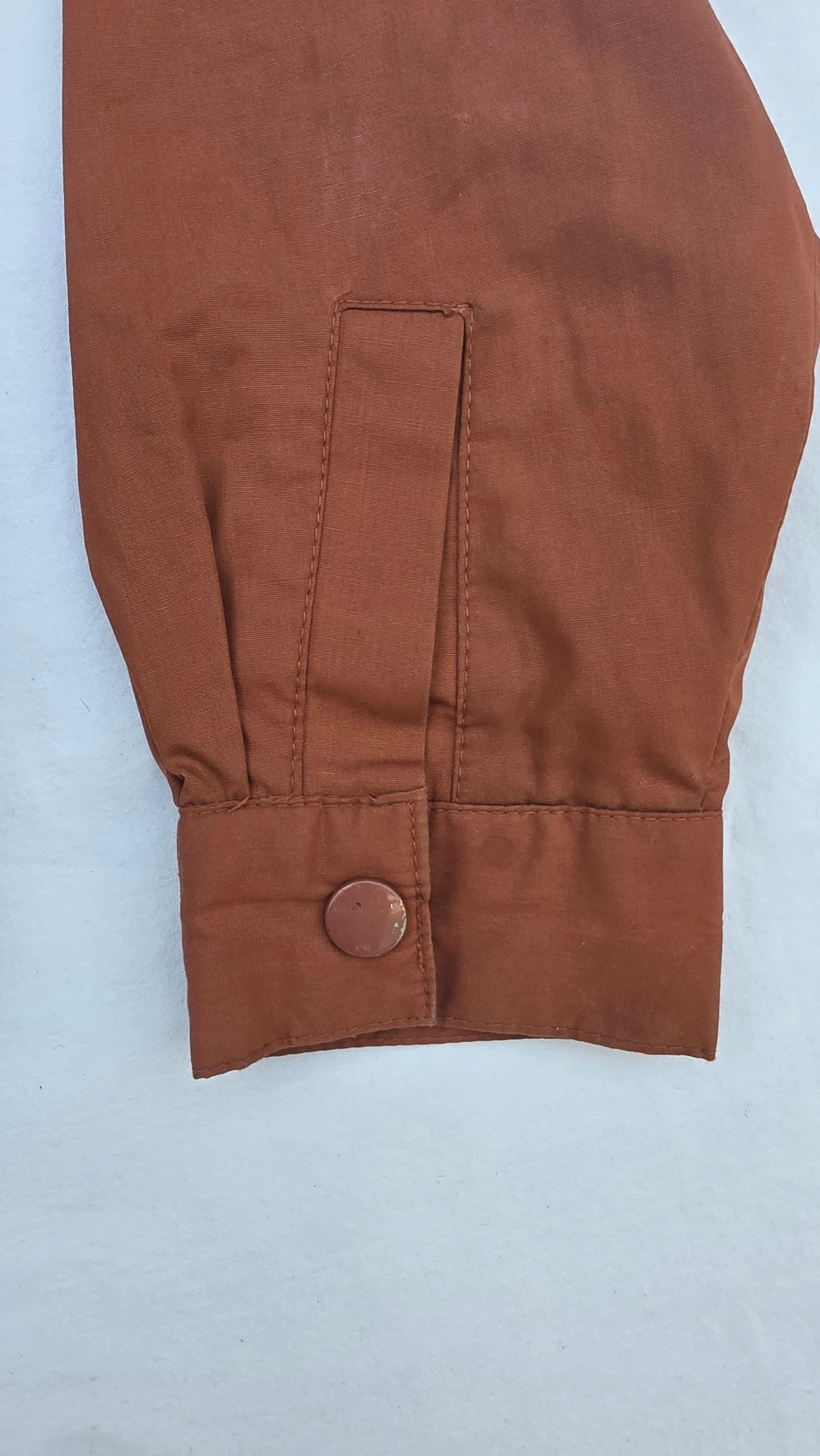 Members Only Classic Brown Racer Jacket with Plaid Lining – Zip & Snap Front