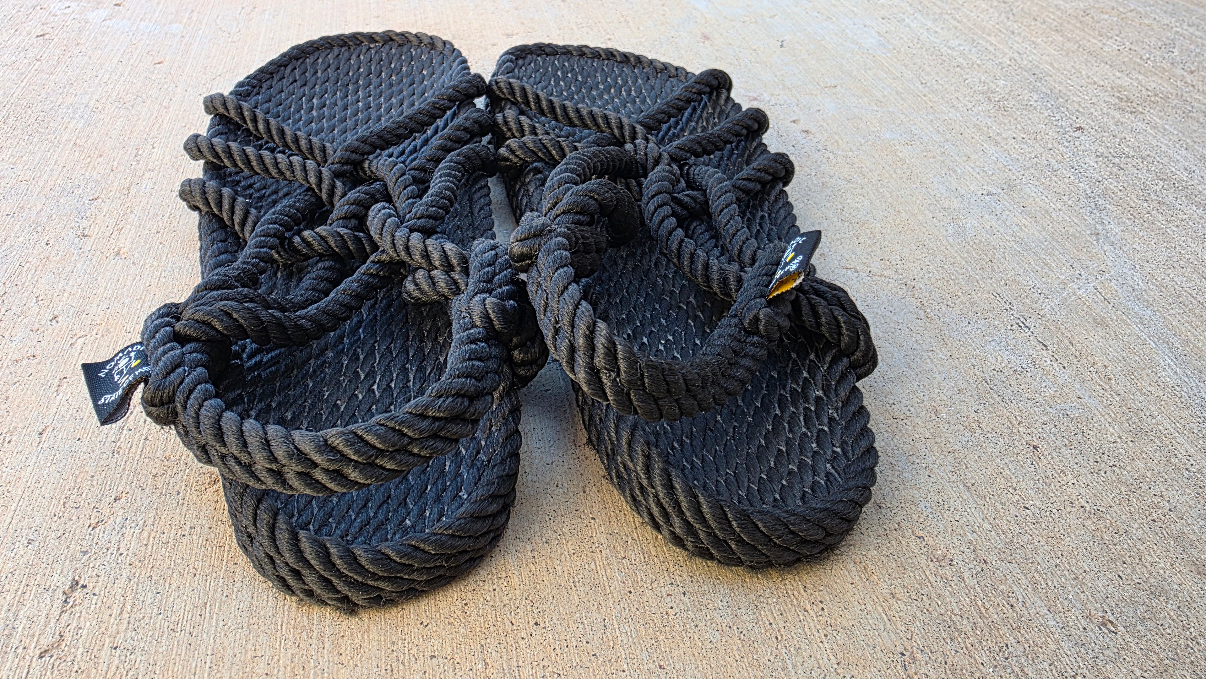 Nomadic State of Mind Black Rope Sandals – Handmade Desert Punk