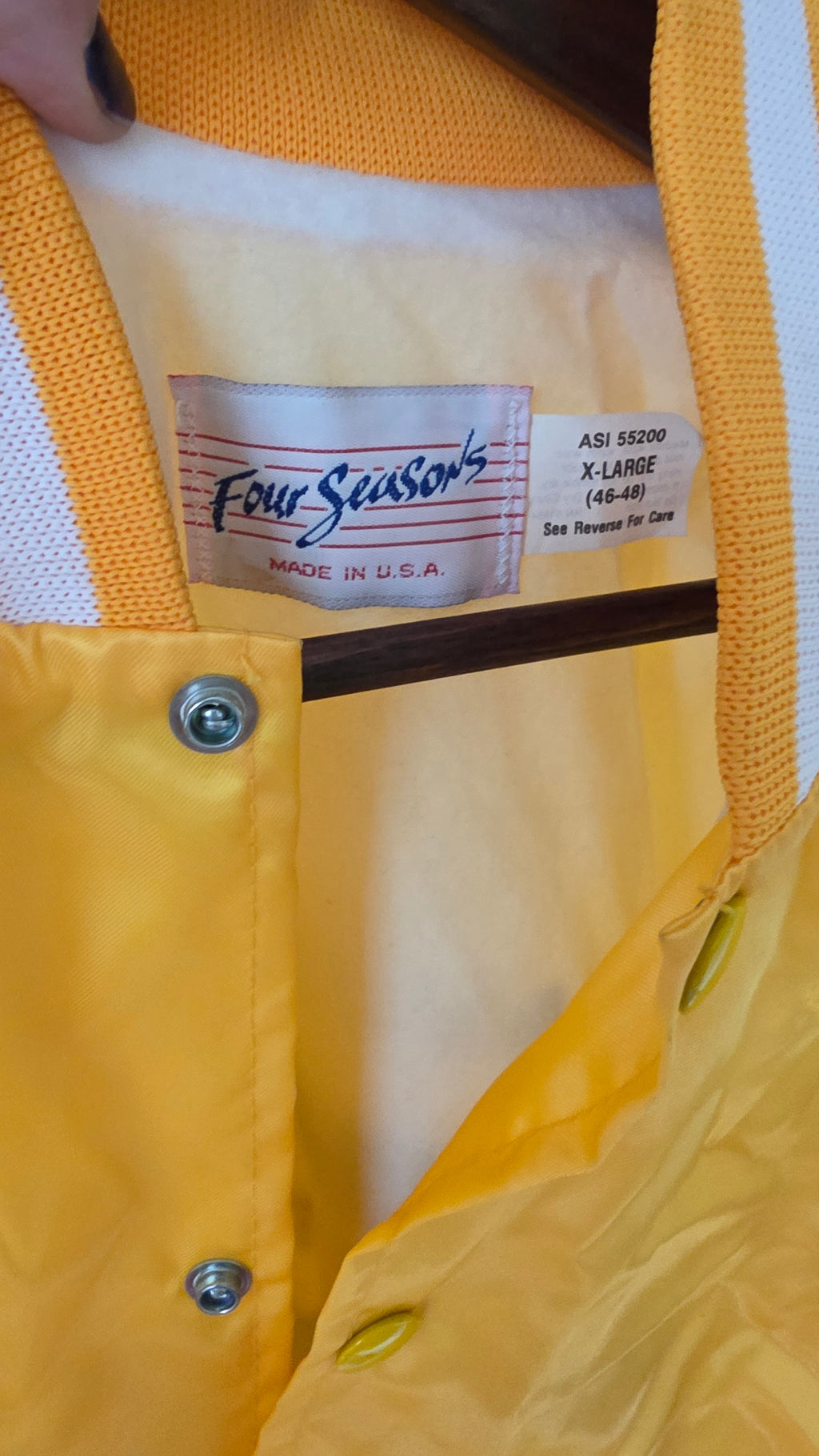 Vintage Mt. Juneau Trading Post Jacket Yellow Alaska Souvenir Made in USA XL