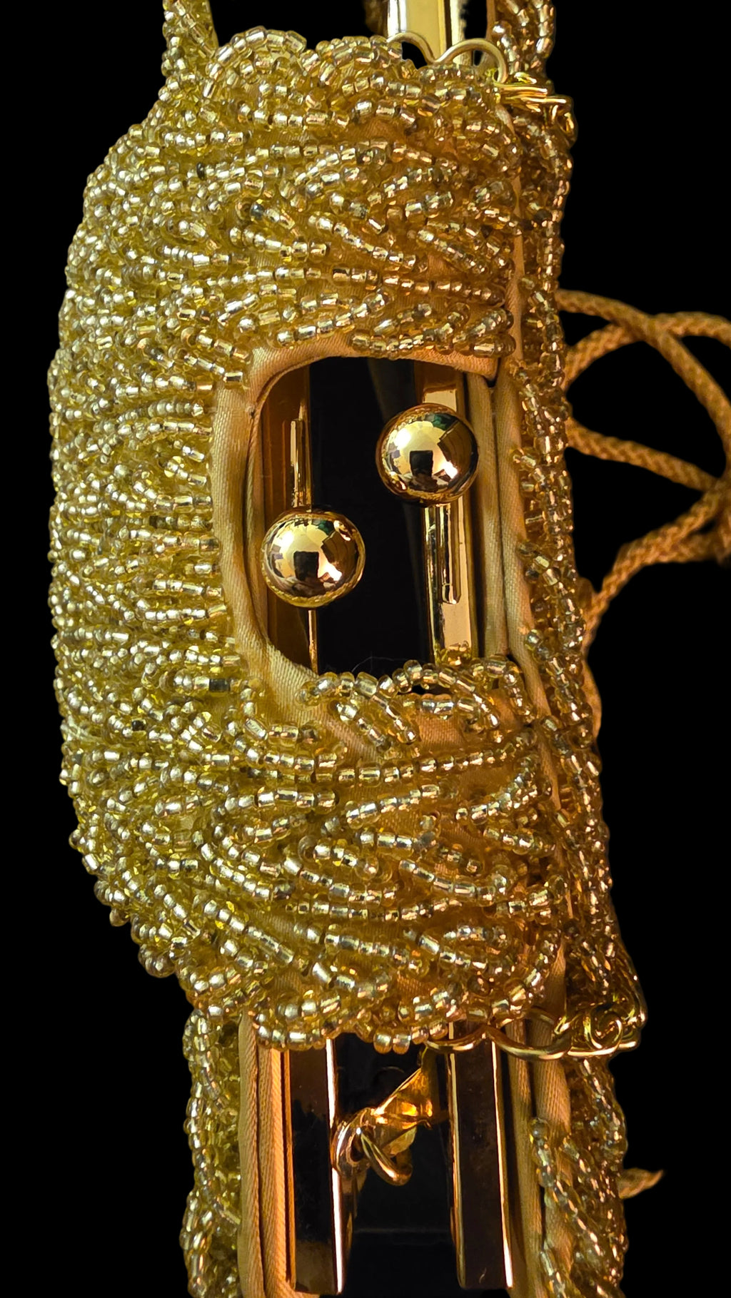 Vintage Kate Landry Gold Beaded Evening Bag – Old Hollywood Glam Clutch Purse