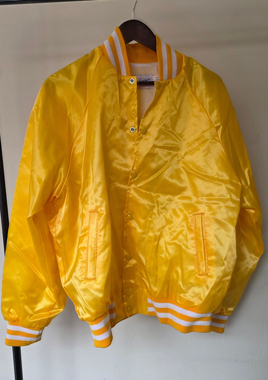 Vintage Mt. Juneau Trading Post Jacket Yellow Alaska Souvenir Made in USA XL