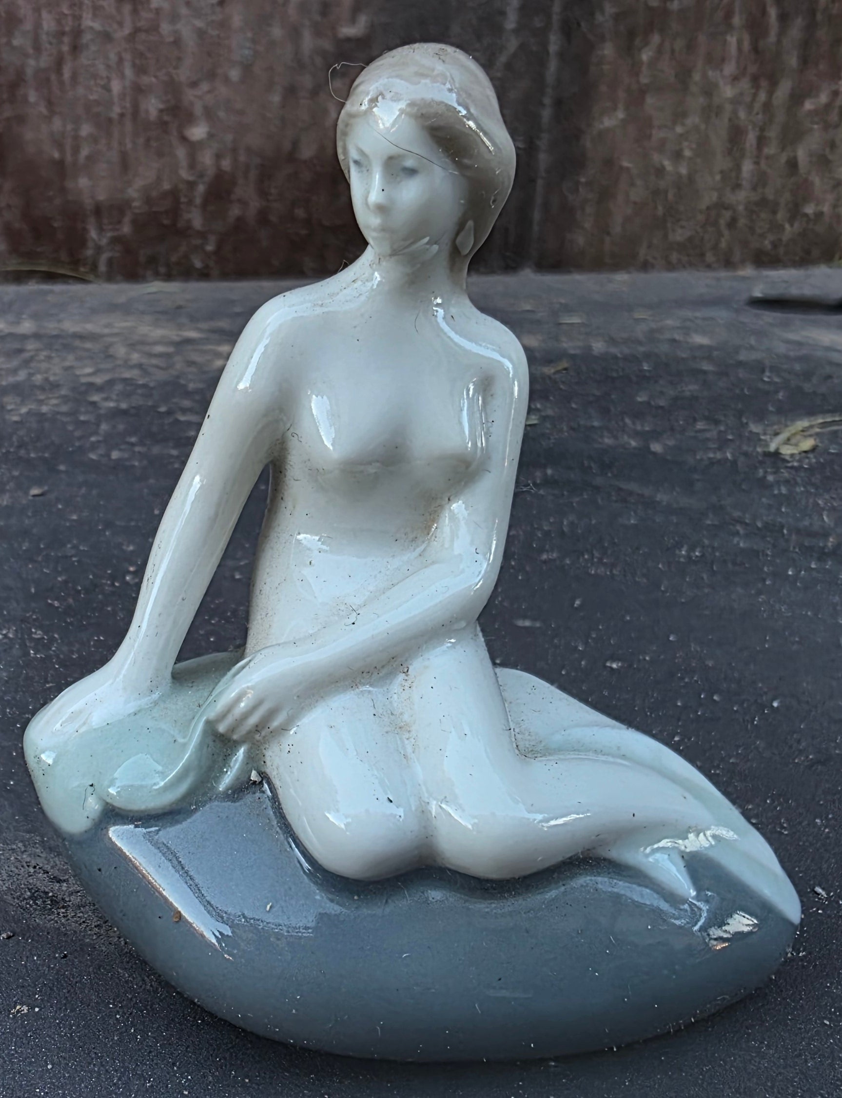 Vintage Edward Eriksen Danish Porcelain Nude Figure – Signed Scandinavian Art Sculpture