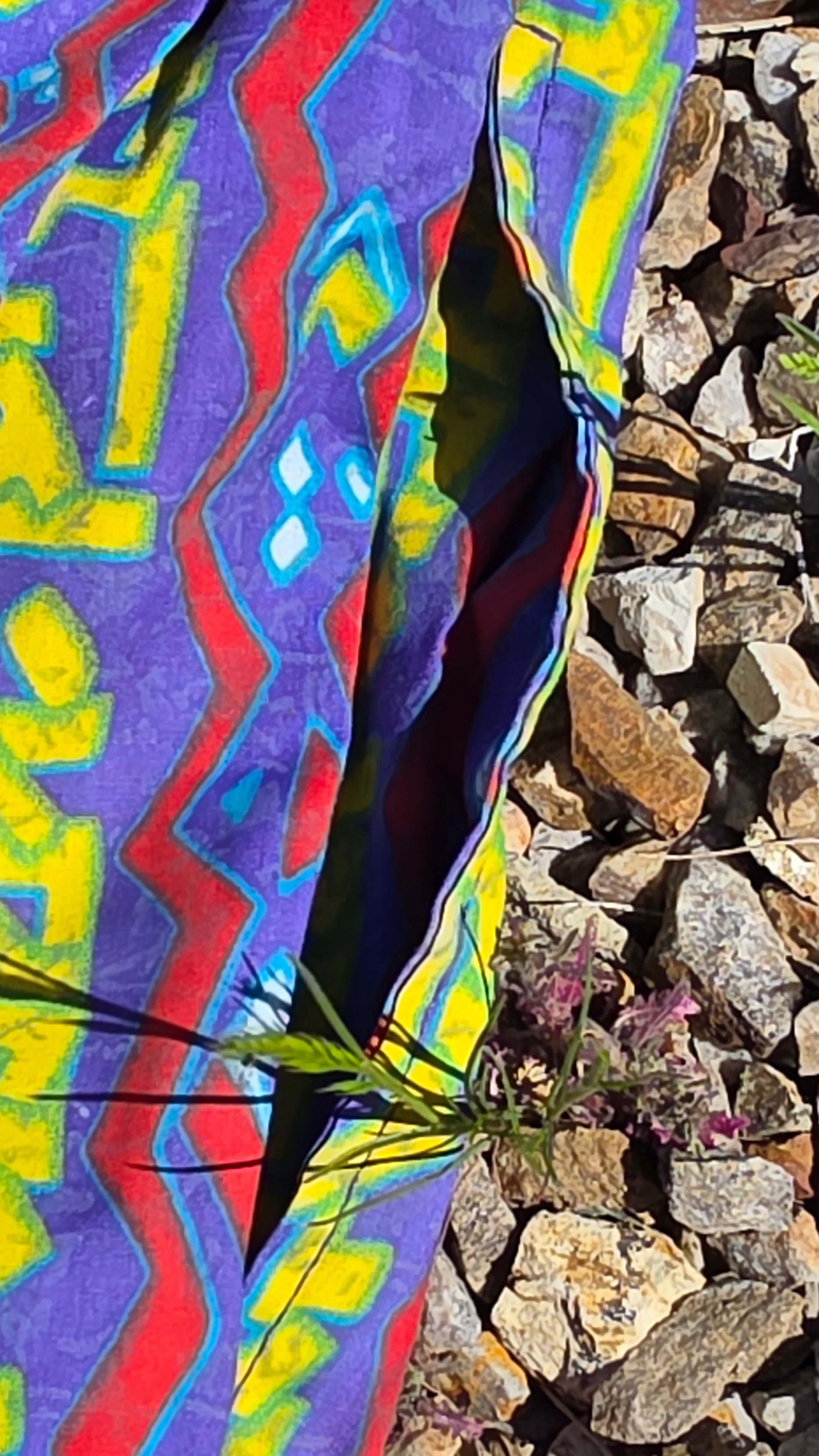 Vintage Natan U.S.A. Neon Abstract Jogger Pants – 80s 90s Memphis Print