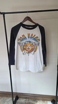 Vintage 1982 Van Halen Raglan Tour Shirt – Diver Down Era – 3/4 Sleeve Rock Tee