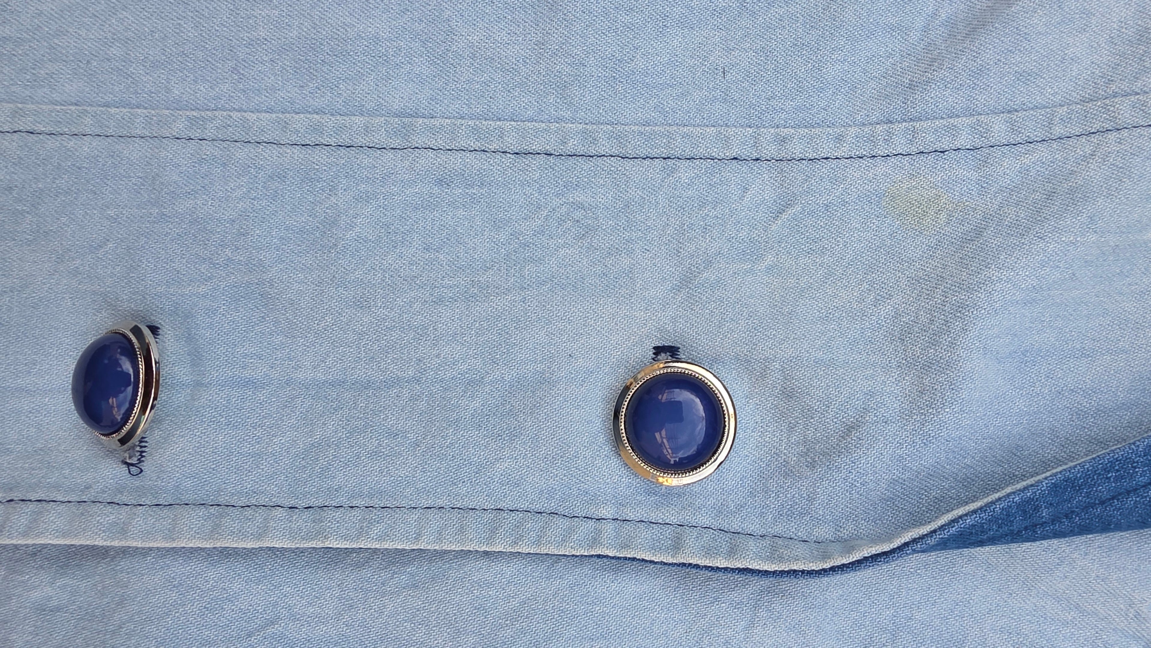 Vintage City Girl Sport Patchwork Denim Blazer 90s Geometric – Size 8