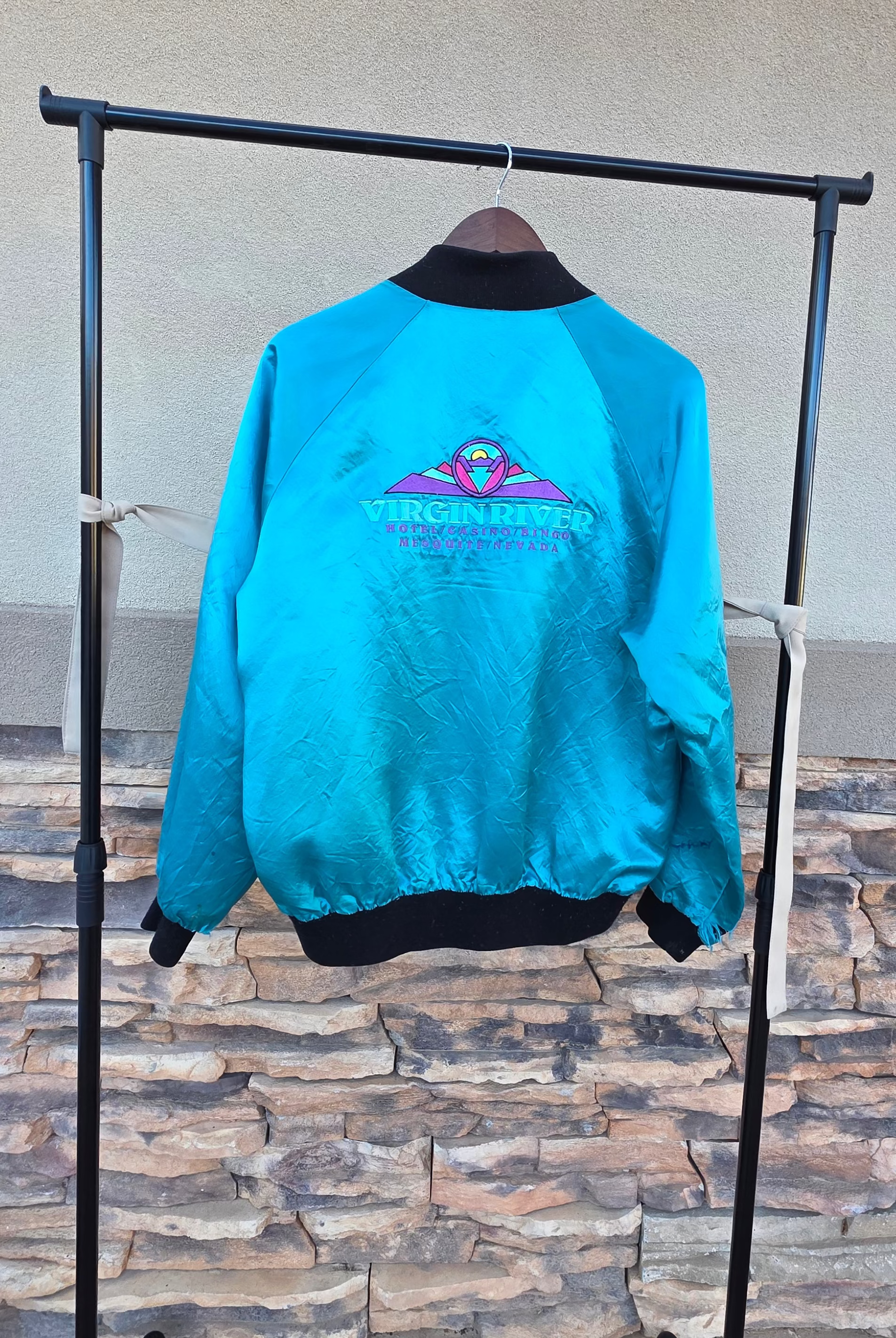 Vintage Virgin River Casino Bomber Jacket – Made in USA – Size M