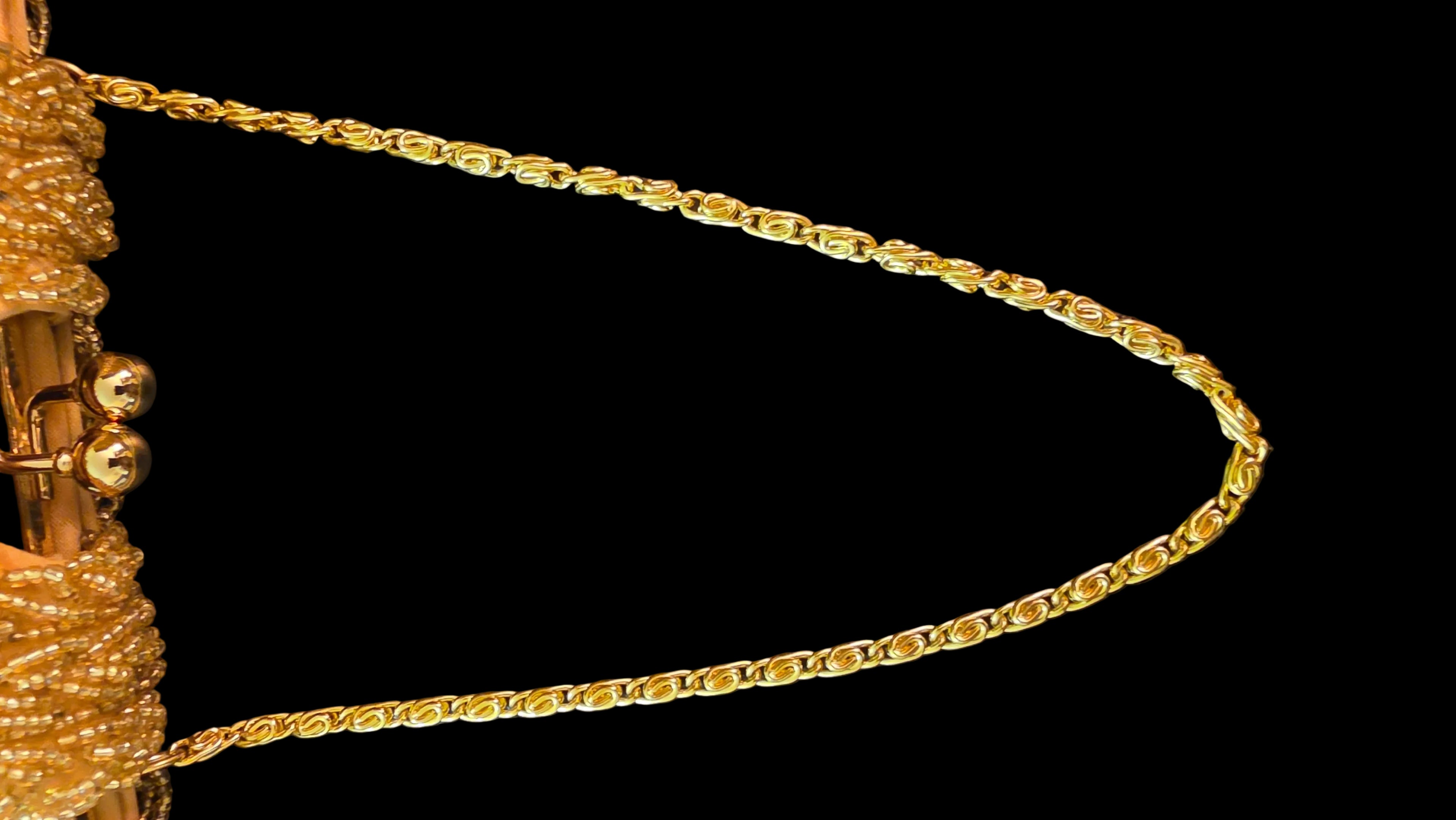 Vintage Kate Landry Gold Beaded Evening Bag – Old Hollywood Glam Clutch Purse