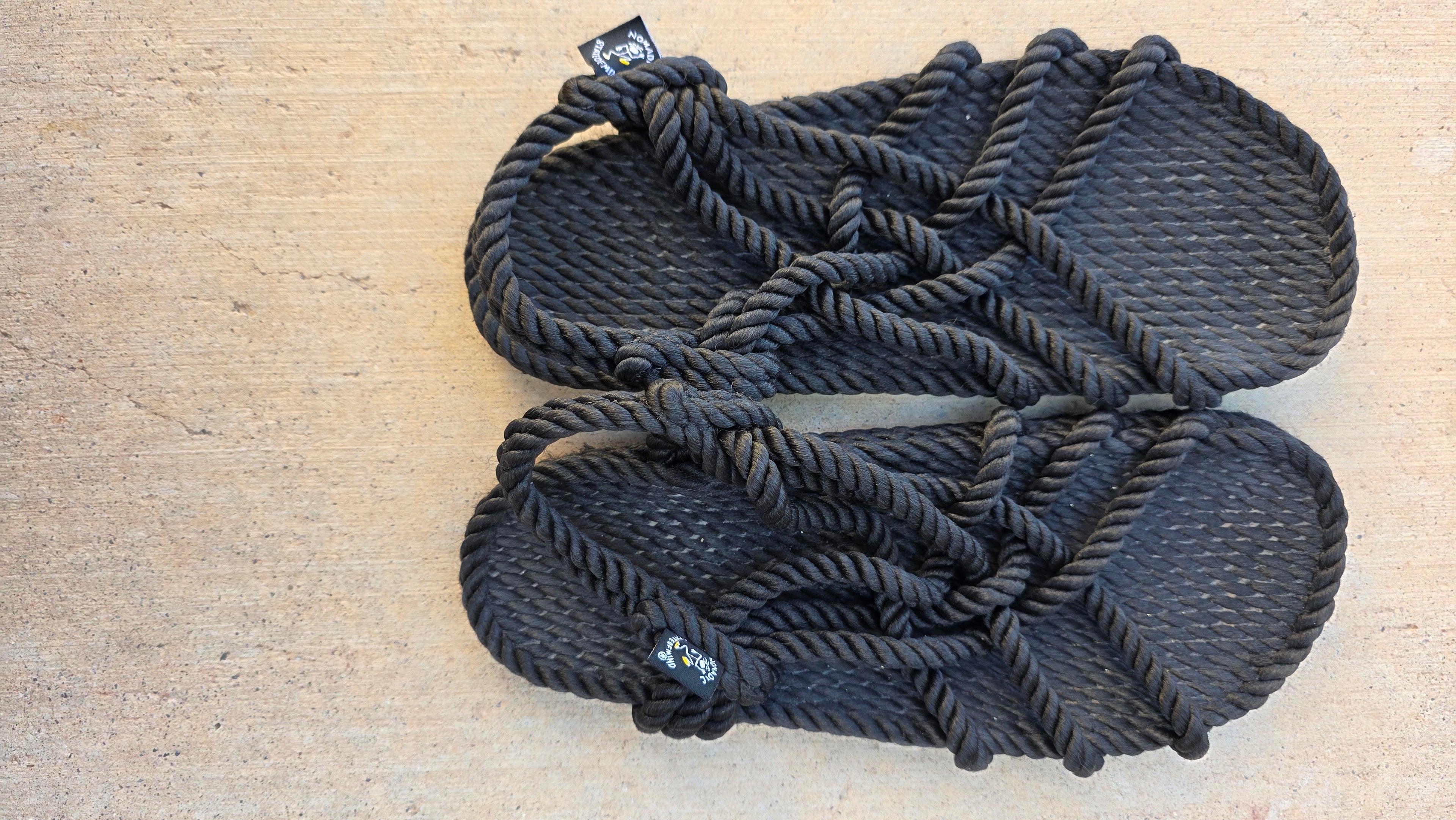 Nomadic State of Mind Black Rope Sandals – Handmade Desert Punk