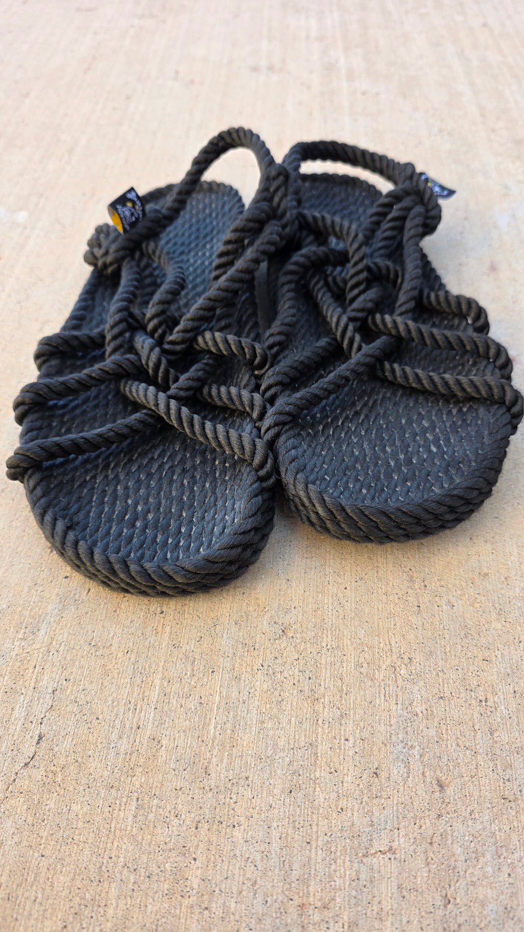 Nomadic State of Mind Black Rope Sandals – Handmade Desert Punk