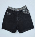 Vintage Union Bay Black Denim Shorts with Polka Dot Pockets – Size 5 Y2K