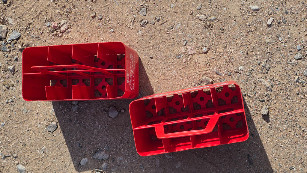 Vintage Coca-Cola Red Plastic Bottle Carrier – 8 Bottle 16oz Coke Crate (1970s) set of 2